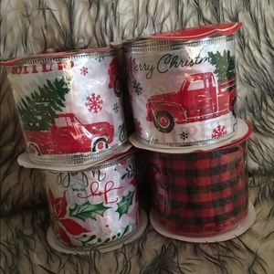 NEW 4x Wire Edge Ribbon